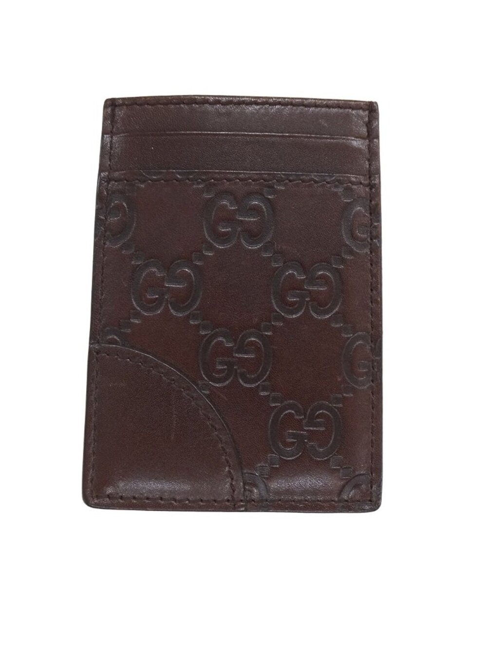 Gucci Card Case Guccissima Brown Compact